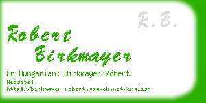 robert birkmayer business card